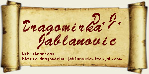 Dragomirka Jablanović vizit kartica